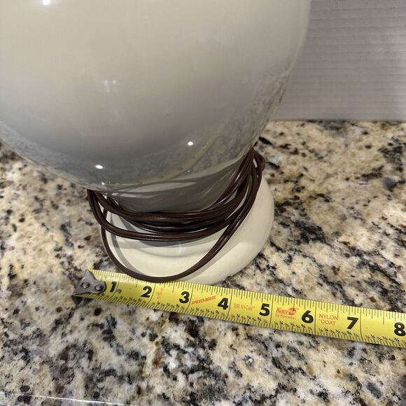 Vintage MCM Ginger Jar Table Lamp Beige Cream Ceramic Pottery 15.5" READ - Picture 11 of 13
